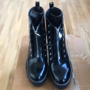 Zara Patent Heeled Boots